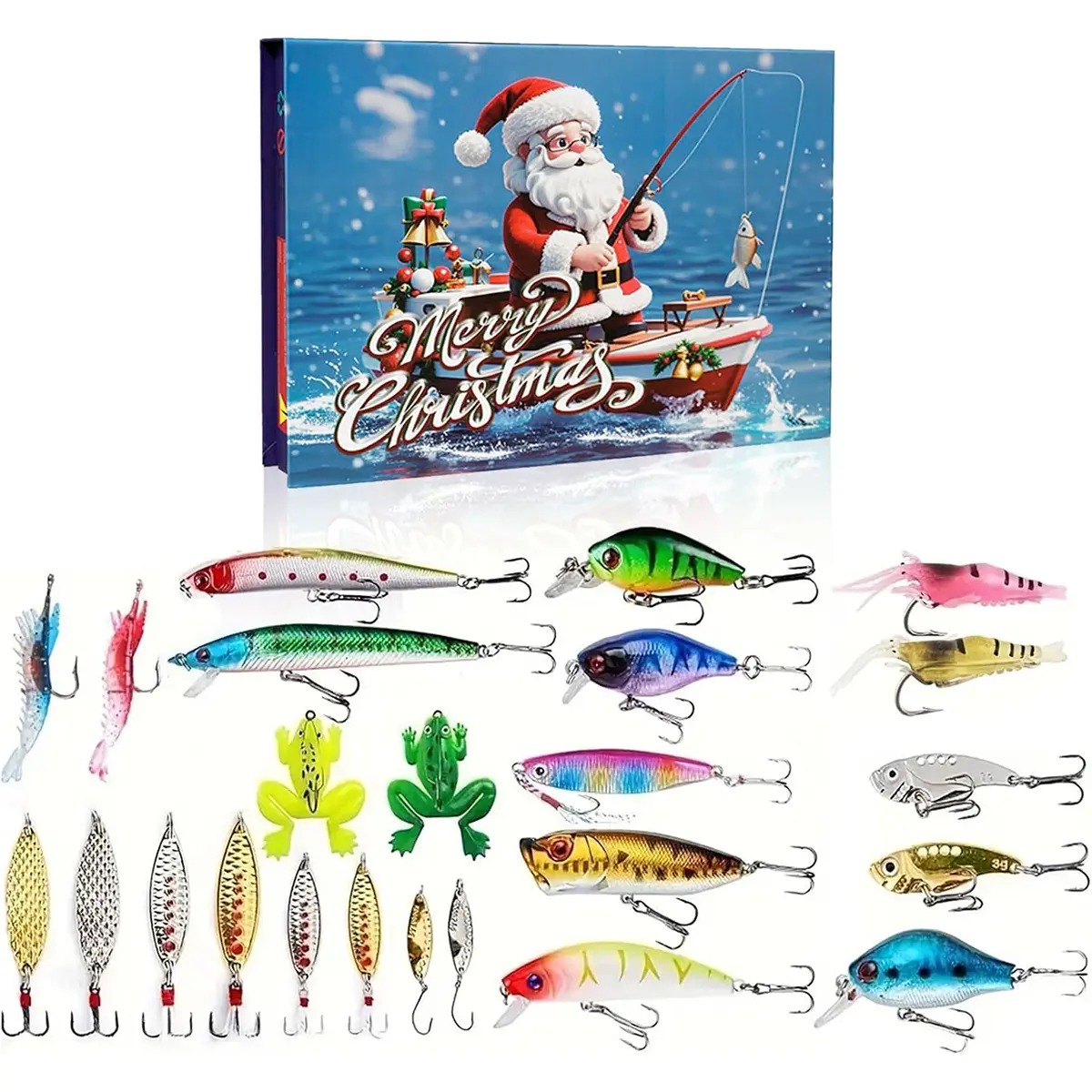 2026 Fishing Lure Advent Calendar – 24-Day Christmas Countdown Tackle Set for Anglers & Dads