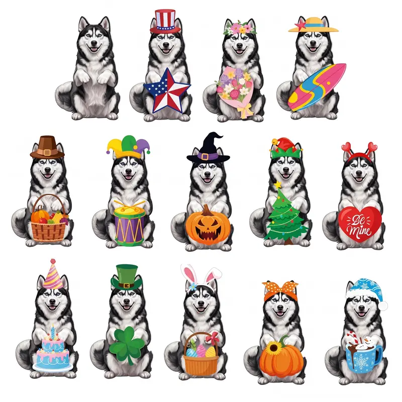 Pet Sign Gift Halloween Decor Cat Ornaments Wooden Sign Cat Desk Decor Interchangeable Pet Decor with Magnet Detachable Hats for Summer Halloween Autumn Holiday Seasonal Birthday Party, Gift for Pet Owning Families and Cat Lovers