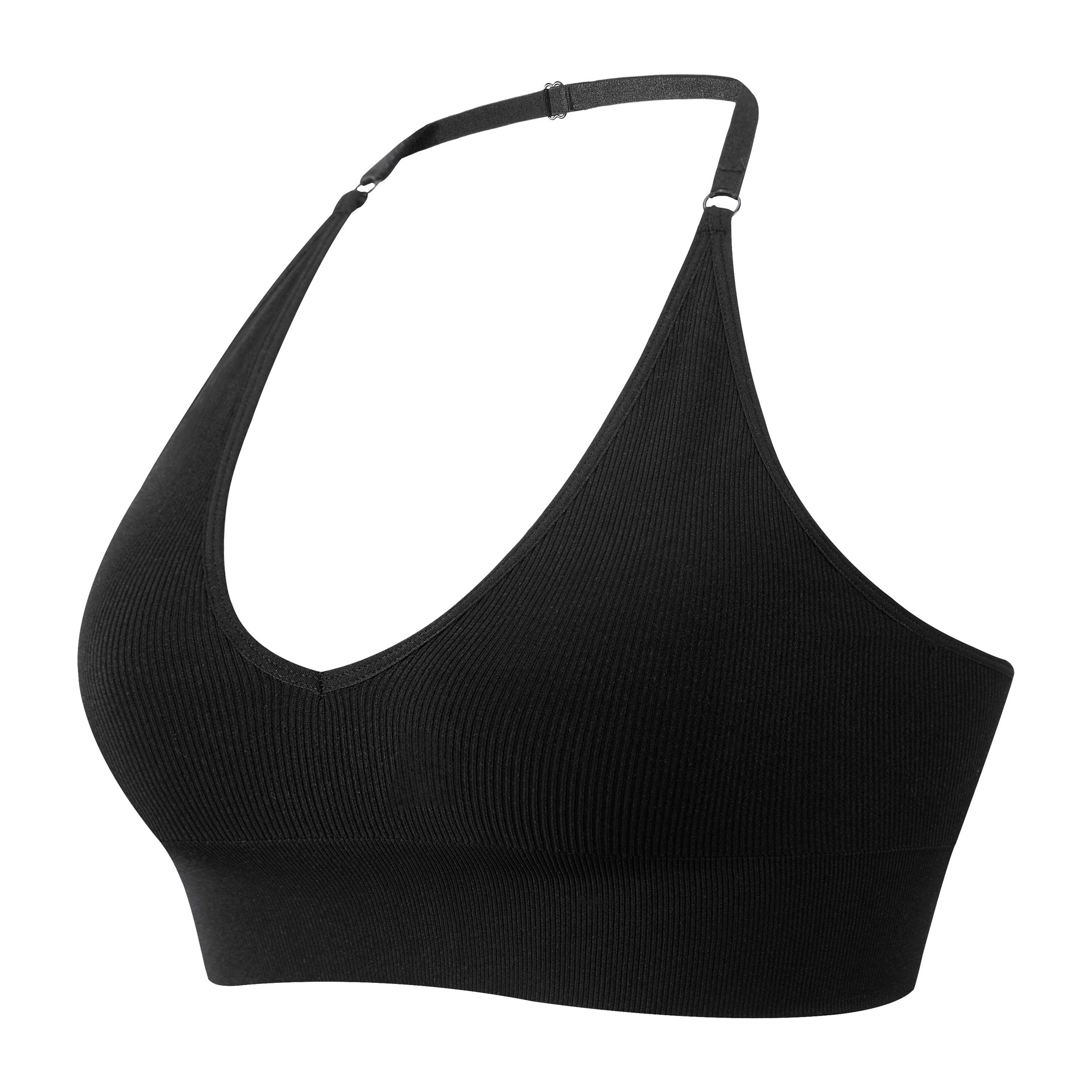 U-back Halter Seamless Thread Sling Backless Sexy Triangle Cup U-shaped Top Bras Women's Underwear vest Comfortable Fit Soft Light Yoga Bra For Sports Fitness 
