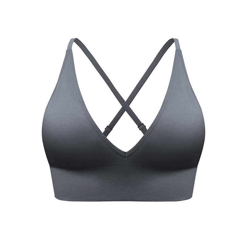 Women's Solid Wireless Spaghetti Straps Sports Bra Breathable, Comfortable, High-Stretch Sports Bra for Ladies, Perfect for Workouts, Gym, and Yoga Lightweight Activewear