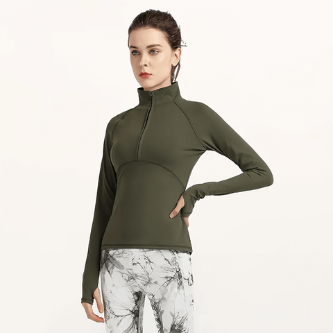 Breathable Nylon and Spandex Activewear Top.