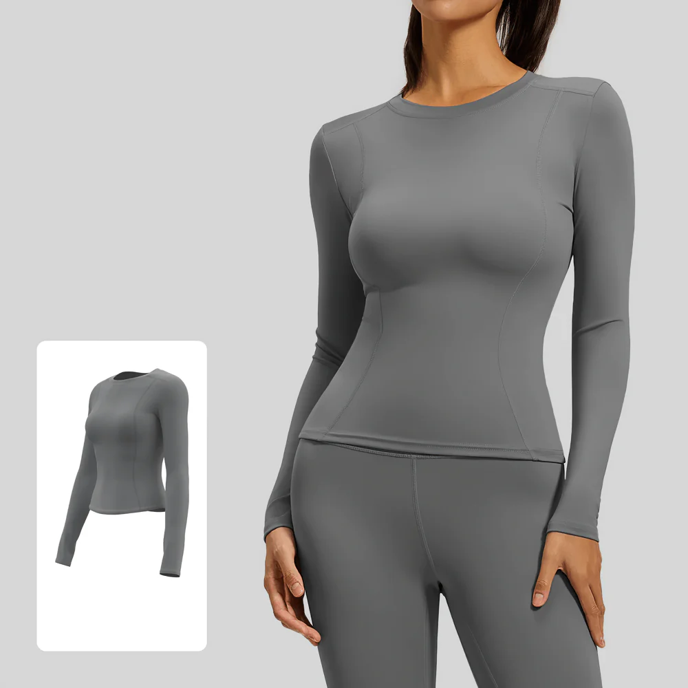 Elastic Sport Long Sleeve Top Women Yoga Sport Top Fitness Women's Long Sleeve
