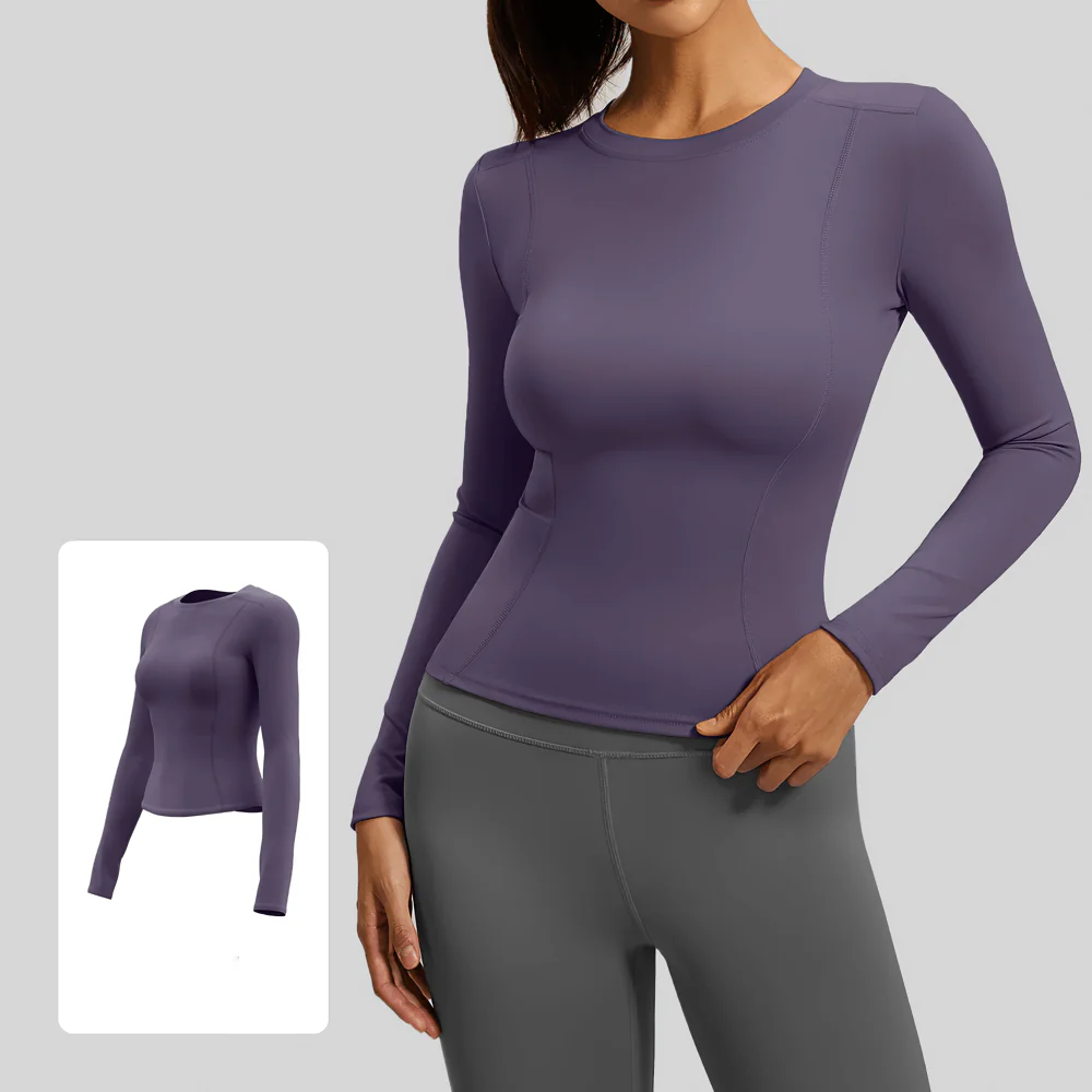 Elastic Sport Long Sleeve Top Women Yoga Sport Top Fitness Women's Long Sleeve