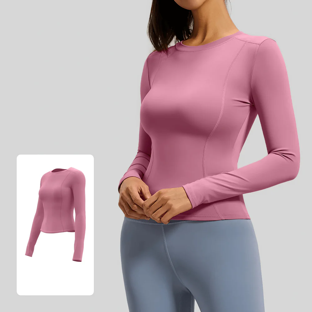 Elastic Sport Long Sleeve Top Women Yoga Sport Top Fitness Women's Long Sleeve