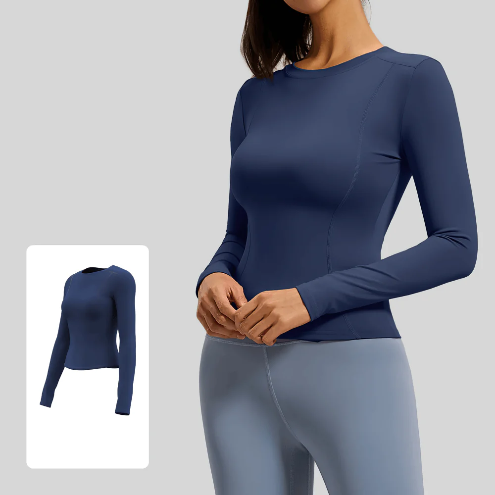 Elastic Sport Long Sleeve Top Women Yoga Sport Top Fitness Women's Long Sleeve