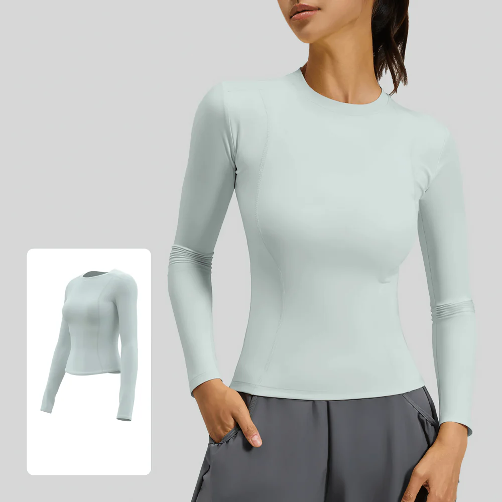 Elastic Sport Long Sleeve Top Women Yoga Sport Top Fitness Women's Long Sleeve
