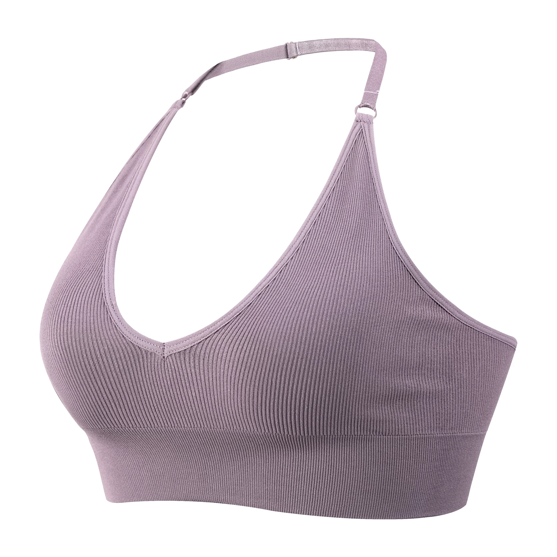 U-back Halter Seamless Thread Sling Backless Sexy Triangle Cup U-shaped Top Bras Women's Underwear vest Comfortable Fit Soft Light Yoga Bra For Sports Fitness 