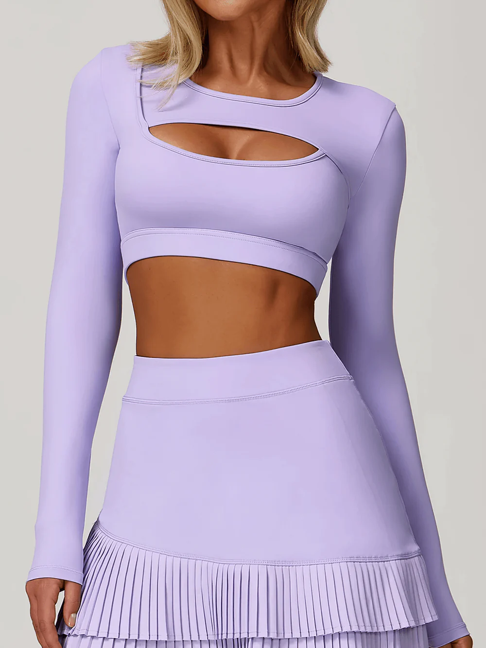 BURNCALORI Sexy Keyhole Long Sleeve Yoga Women's Sports Top Long Sleeve Cutout Yoga Crop Top for Women's