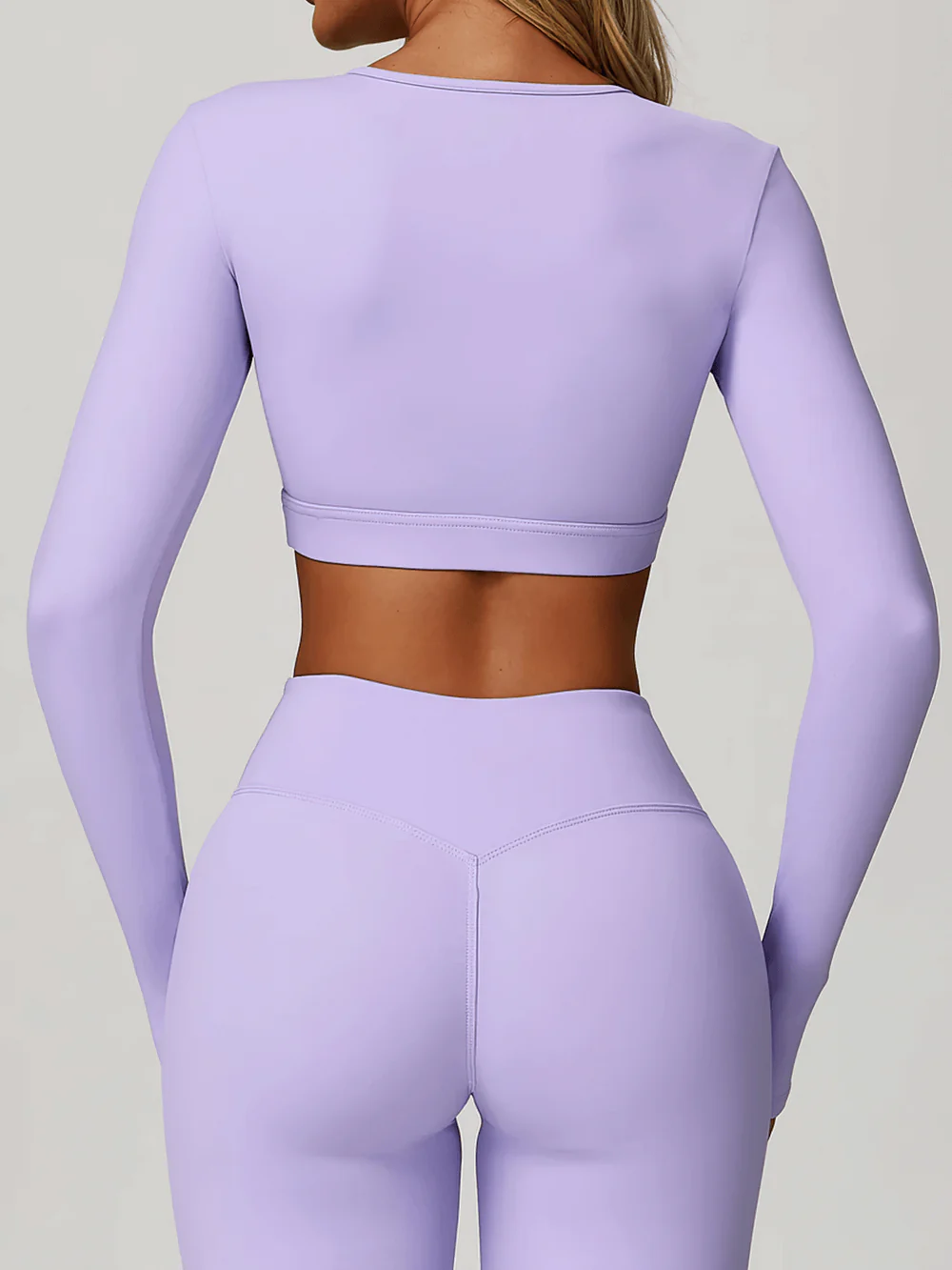 BURNCALORI Sexy Keyhole Long Sleeve Yoga Women's Sports Top Long Sleeve Cutout Yoga Crop Top for Women's