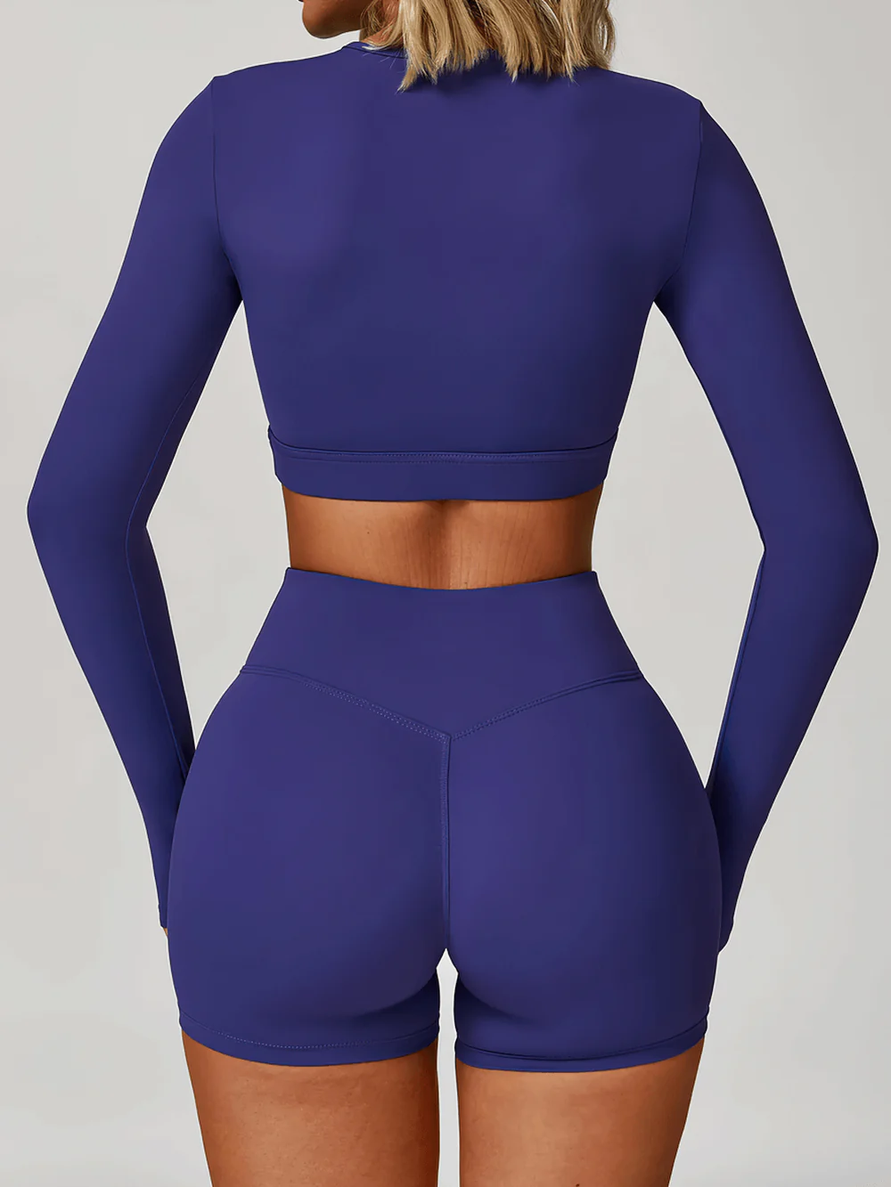 BURNCALORI Sexy Keyhole Long Sleeve Yoga Women's Sports Top Long Sleeve Cutout Yoga Crop Top for Women's