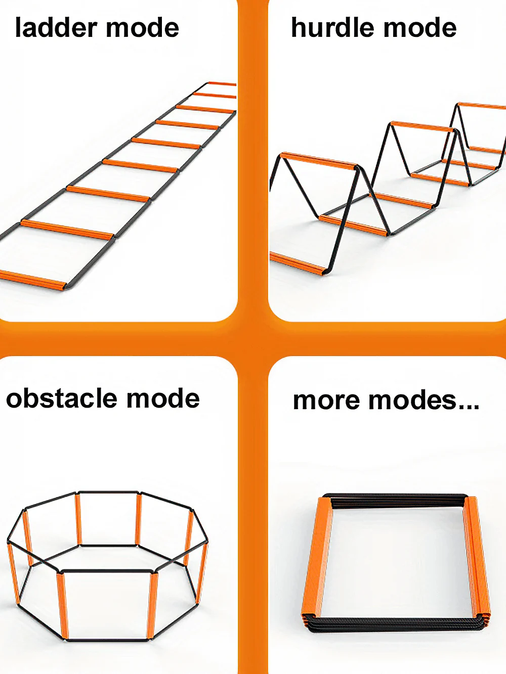 Modular Agility Ladder and Hurdle Training Versatile Sports Obstacle and Speed Training Gear For World Cup Fans