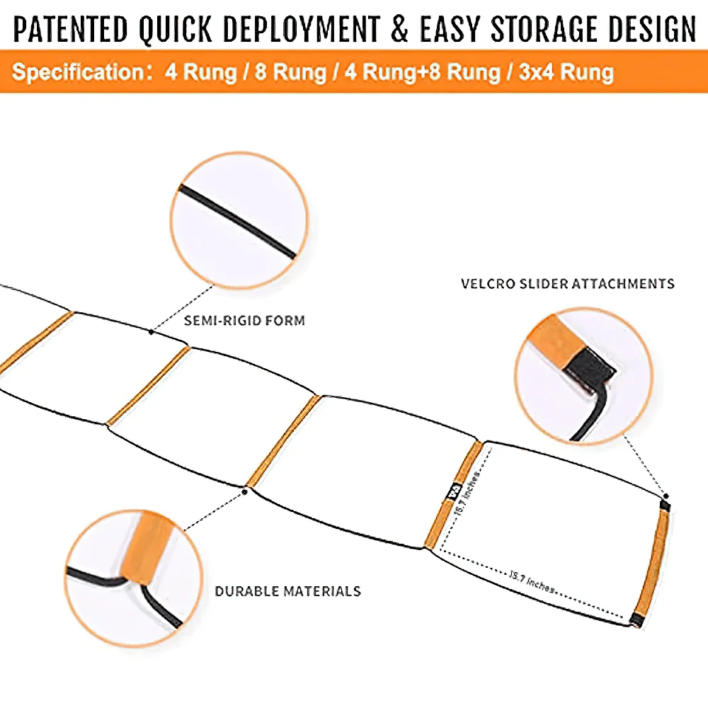 Modular Agility Ladder and Hurdle Training Versatile Sports Obstacle and Speed Training Gear For World Cup Fans