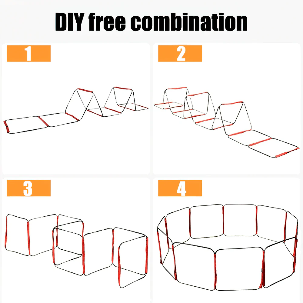 Modular Agility Ladder and Hurdle Training Versatile Sports Obstacle and Speed Training Gear For World Cup Fans