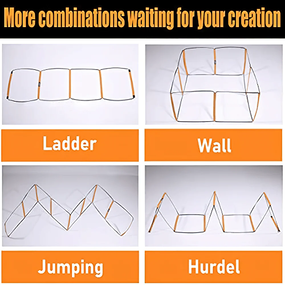 Modular Agility Ladder and Hurdle Training Versatile Sports Obstacle and Speed Training Gear For World Cup Fans