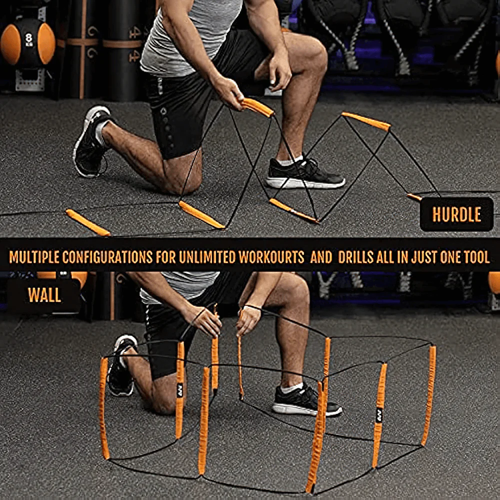 Modular Agility Ladder and Hurdle Training Versatile Sports Obstacle and Speed Training Gear For World Cup Fans