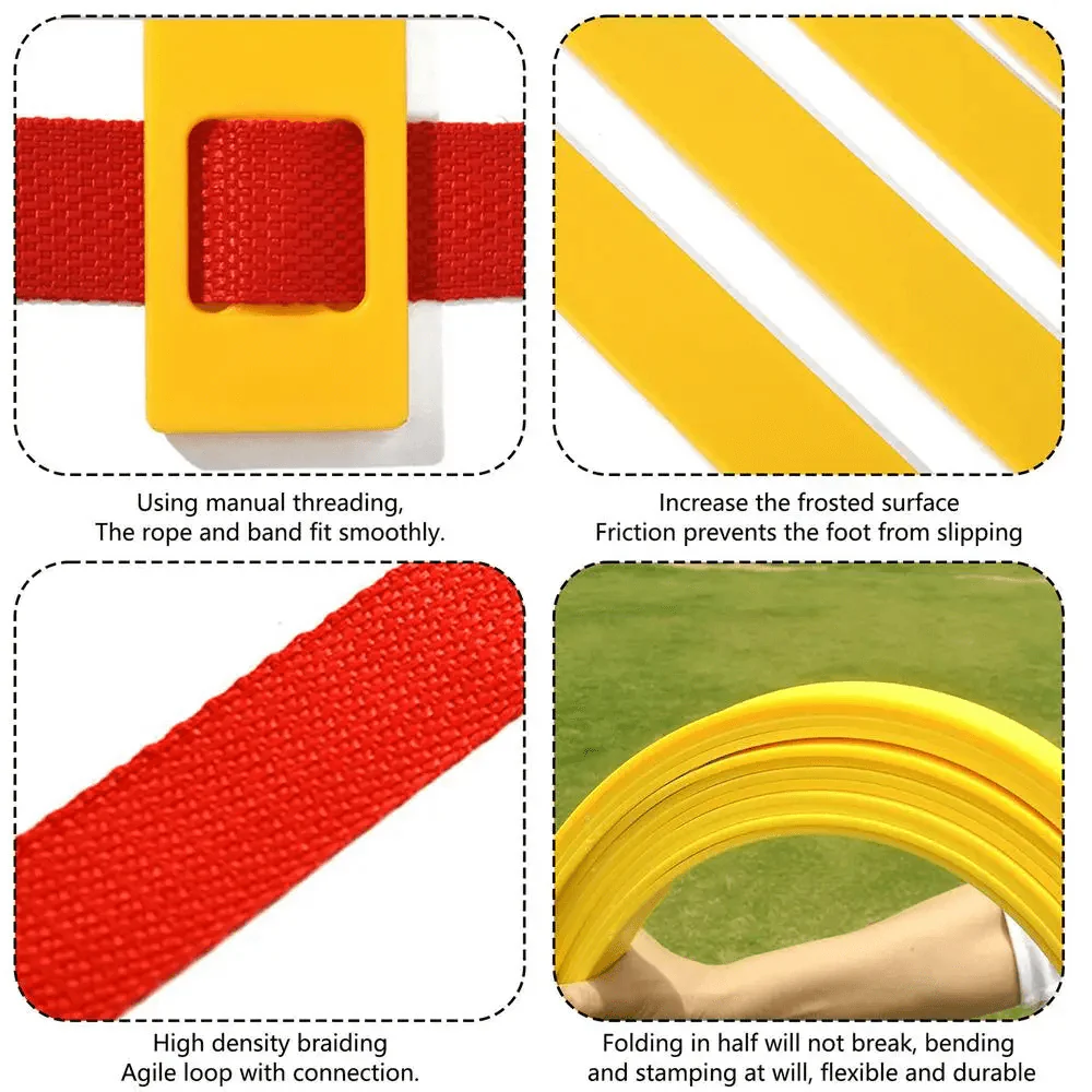 Modular Agility Ladder with Frosted Rungs and Bag Flexible Speed Ladder for Endurance and Footwork