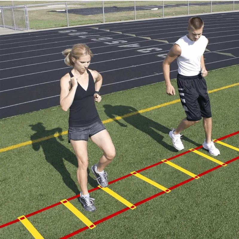 Modular Agility Ladder with Frosted Rungs and Bag Flexible Speed Ladder for Endurance and Footwork