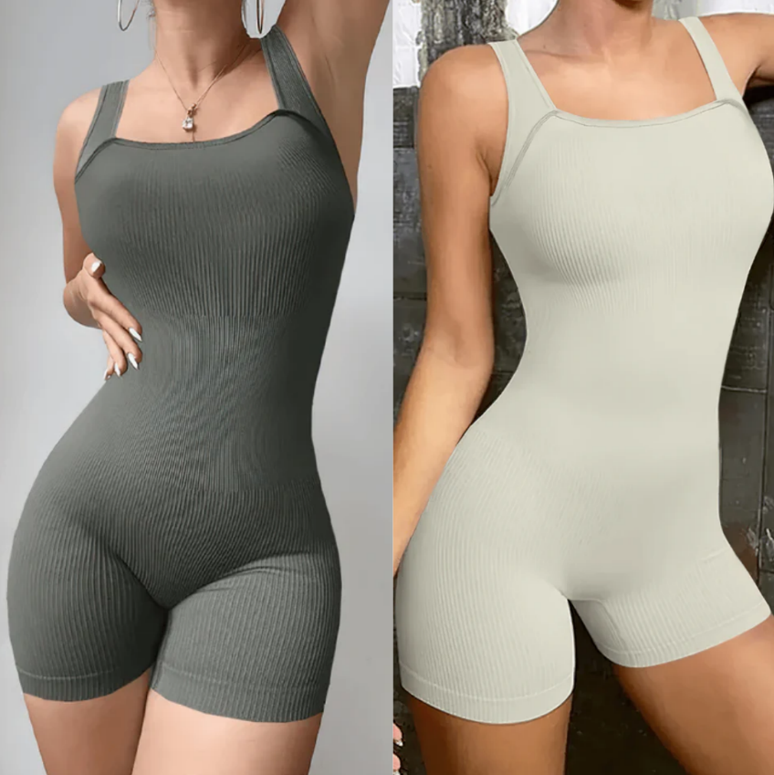 Women's One Piece Tank Gym Exercise Jumpsuit Rompers Bodysuits