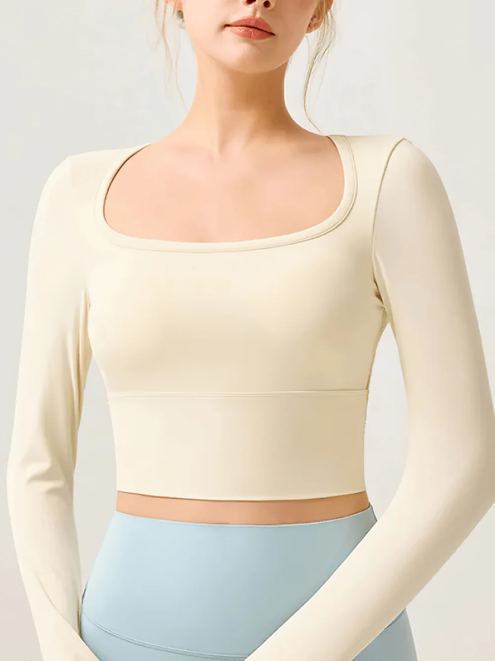 BURNCALORI Women's Mesh Backless Long Sleeve Yoga Top Women's Long Sleeve Yoga Top with Breathable Fabric