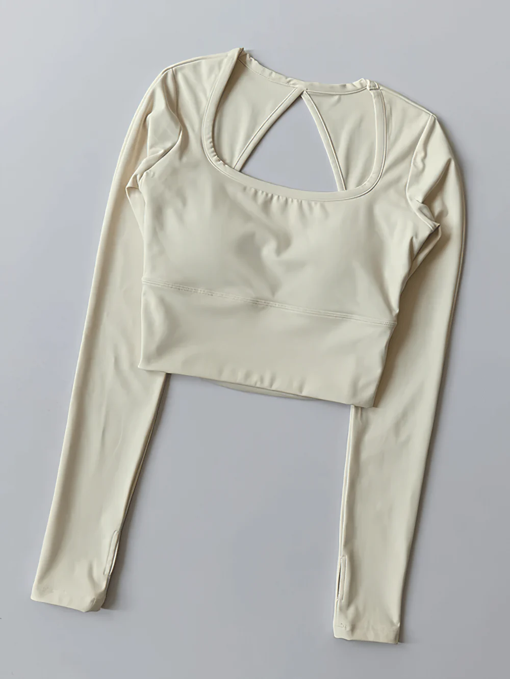 BURNCALORI Women's Mesh Backless Long Sleeve Yoga Top Women's Long Sleeve Yoga Top with Breathable Fabric