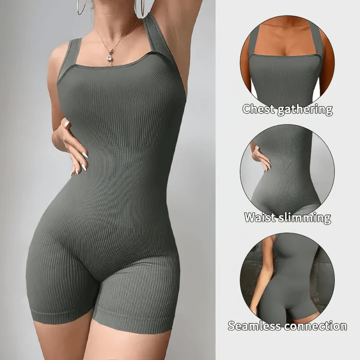 Women's One Piece Tank Gym Exercise Jumpsuit Rompers Bodysuits