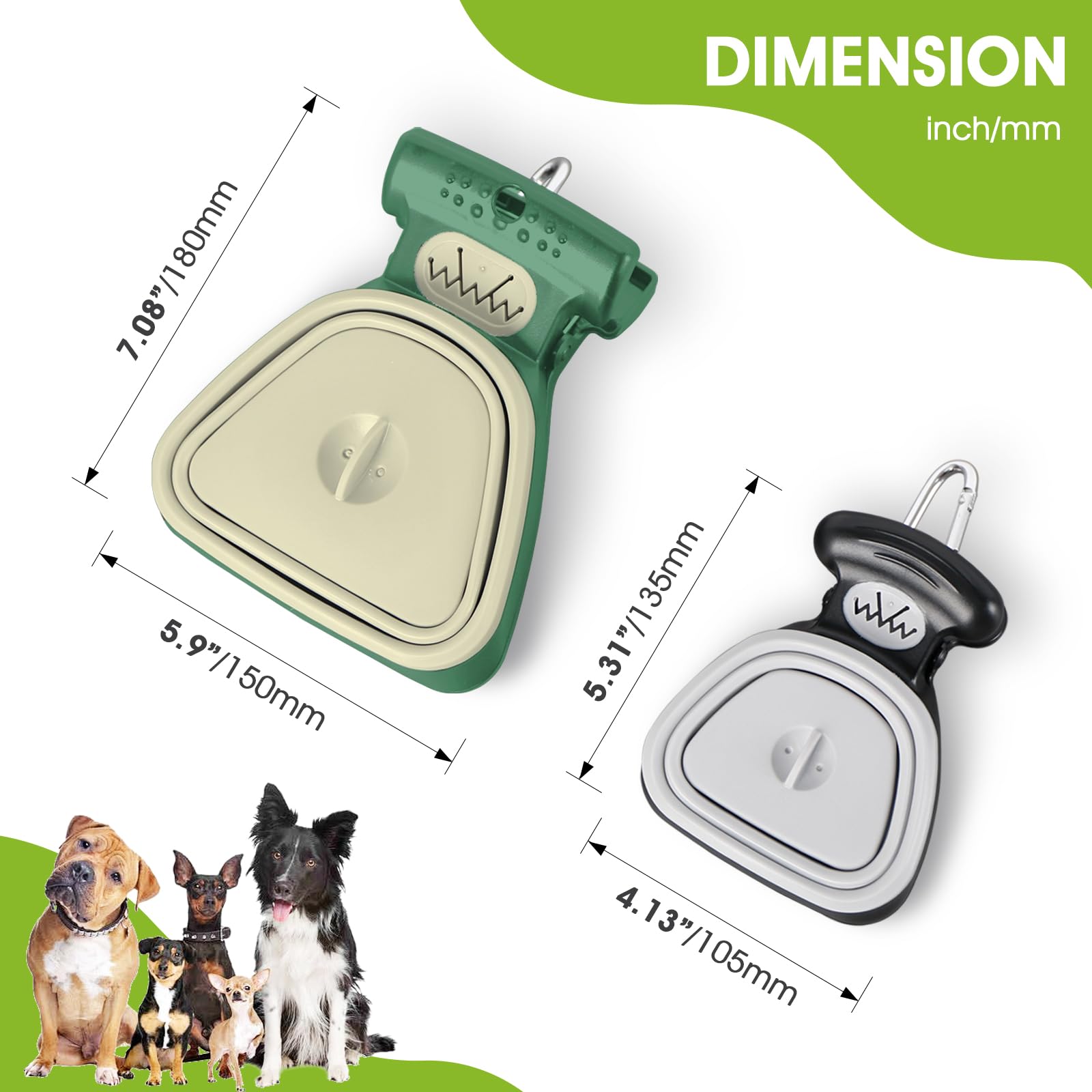 Hands-Free Dog Poop Scooper with Built-In Bag Dispenser