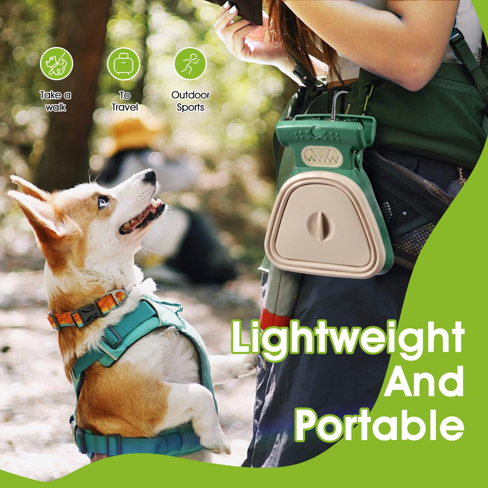 Hands-Free Dog Poop Scooper with Built-In Bag Dispenser