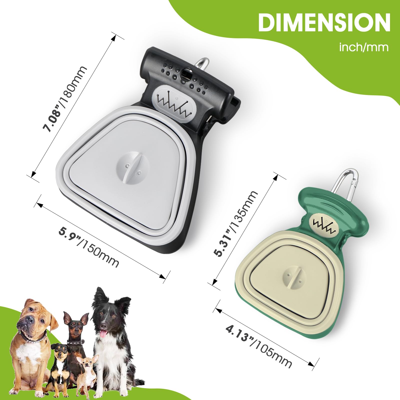 Hands-Free Dog Poop Scooper with Built-In Bag Dispenser