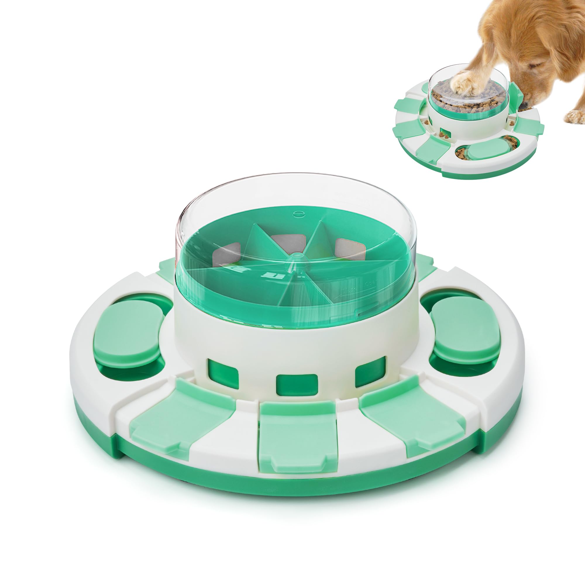 Interactive Dog Puzzle Toy – 2-Level Slow Feeder Treat Dispenser for IQ Training & Mental Stimulation for All Breeds