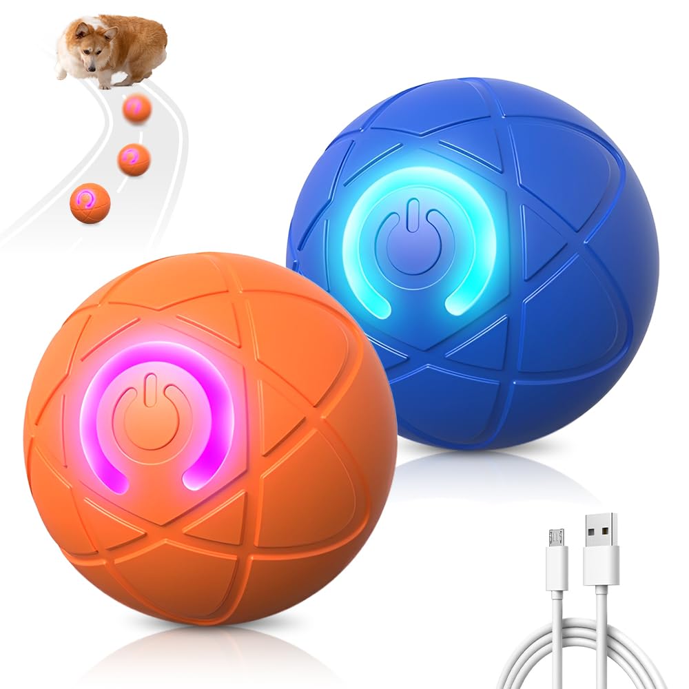 Smart Interactive Dog Ball Toy – Automatic Rolling, Jumping & Bouncing Motion Activated Ball for Dogs, Self-Moving Pet Toy to Keep Puppies Active & Entertained