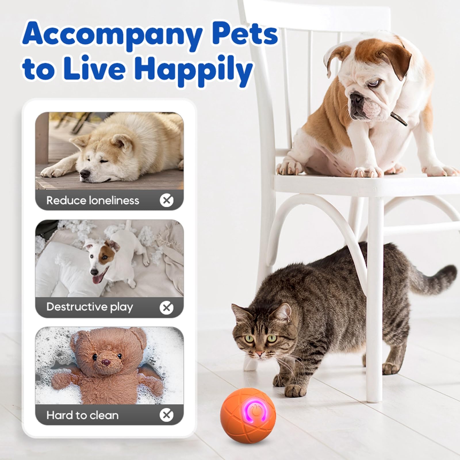 Smart Interactive Dog Ball Toy – Automatic Rolling, Jumping & Bouncing Motion Activated Ball for Dogs, Self-Moving Pet Toy to Keep Puppies Active & Entertained