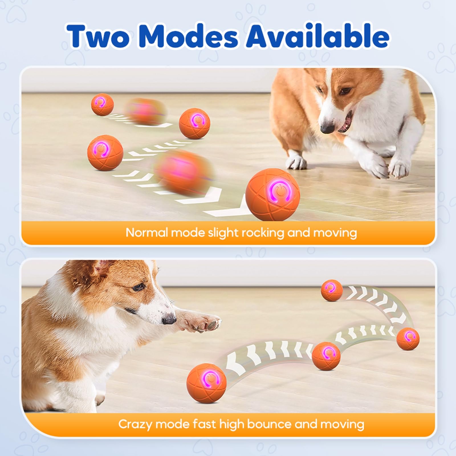 Smart Interactive Dog Ball Toy – Automatic Rolling, Jumping & Bouncing Motion Activated Ball for Dogs, Self-Moving Pet Toy to Keep Puppies Active & Entertained