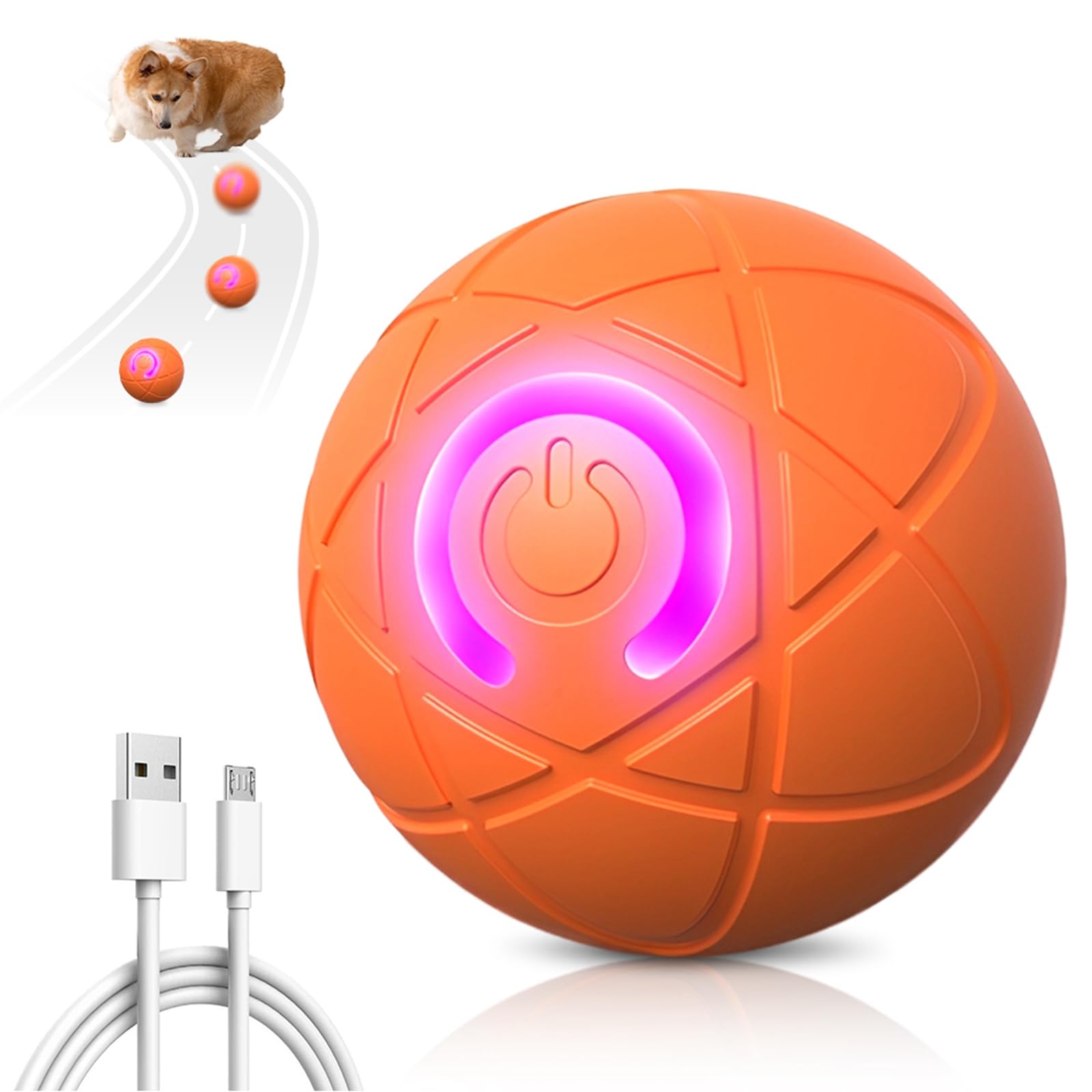 Smart Interactive Dog Ball Toy – Automatic Rolling, Jumping & Bouncing Motion Activated Ball for Dogs, Self-Moving Pet Toy to Keep Puppies Active & Entertained