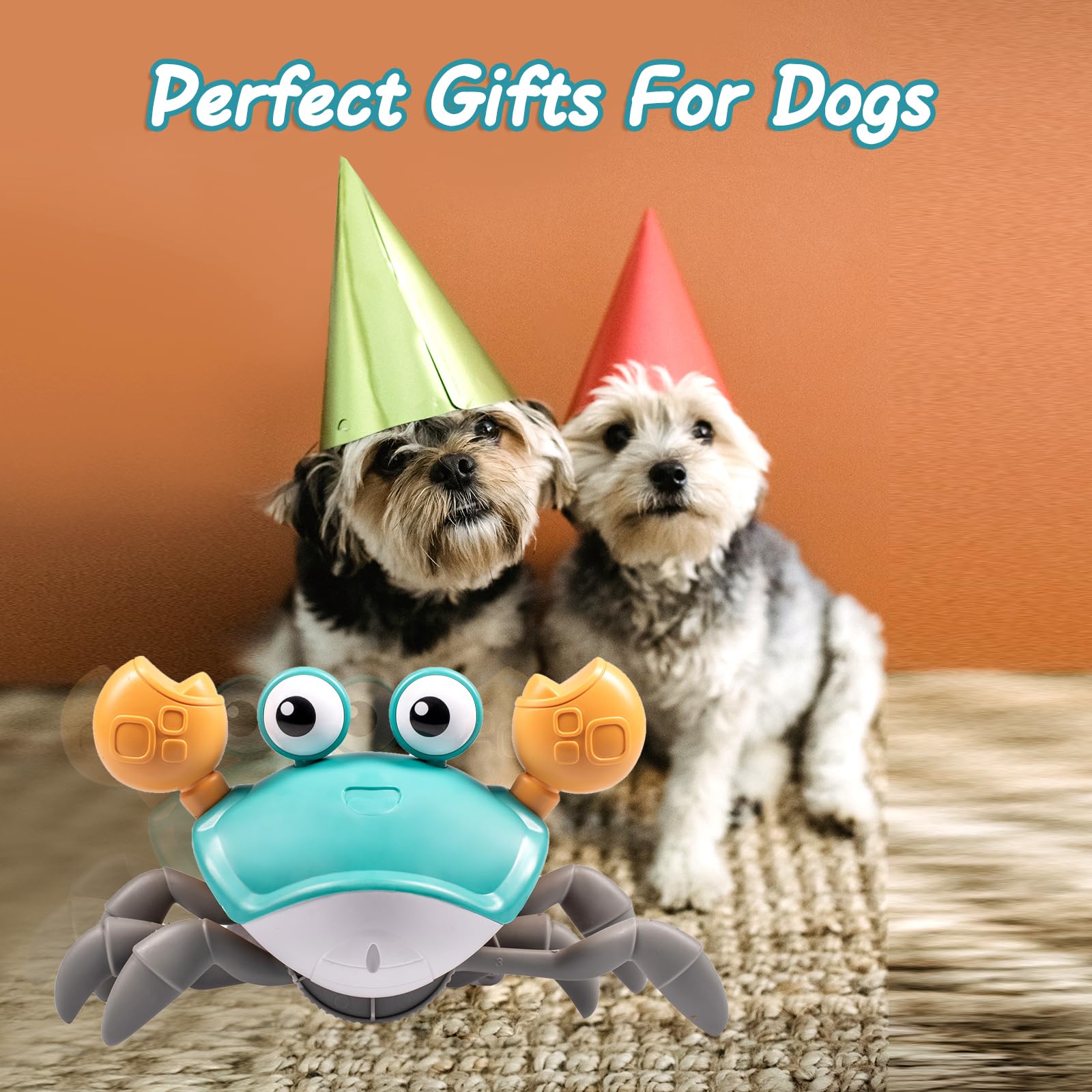 Interactive Crab Dog Toy – Escaping & Dancing Light-Up Pet Toy for Puppies and Small to Medium Dogs