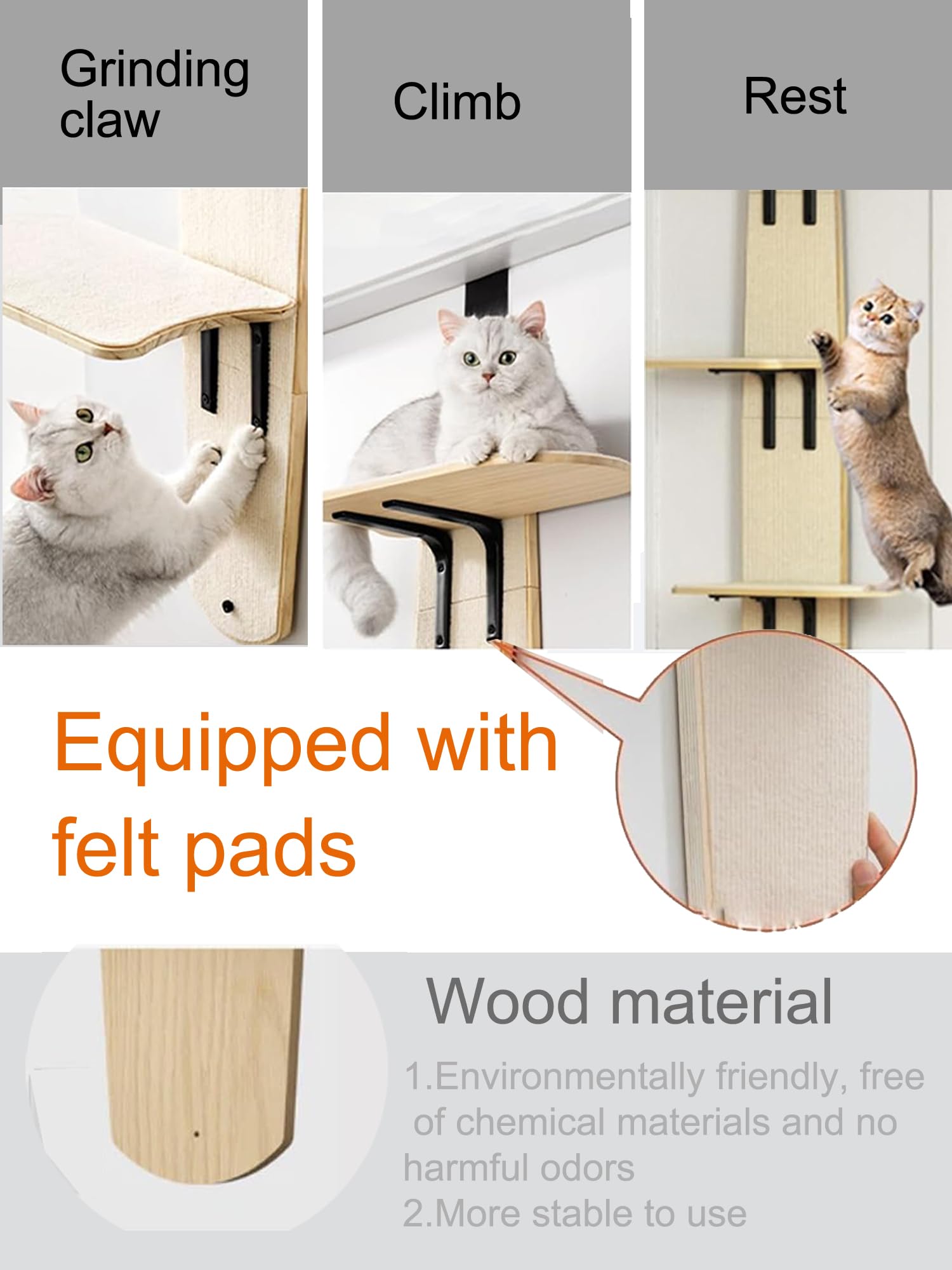 Over-the-Door Cat Tree – 4-Level Hanging Climber with Soft Mat, Space-Saving for Indoor Cats