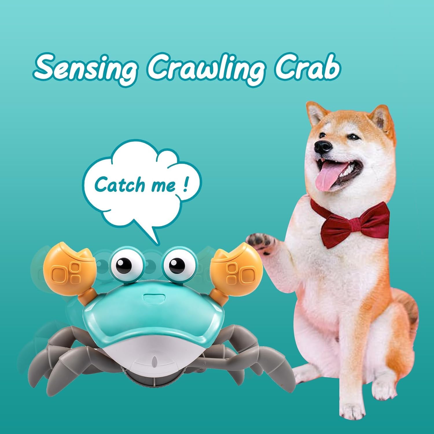 Interactive Crab Dog Toy – Escaping & Dancing Light-Up Pet Toy for Puppies and Small to Medium Dogs