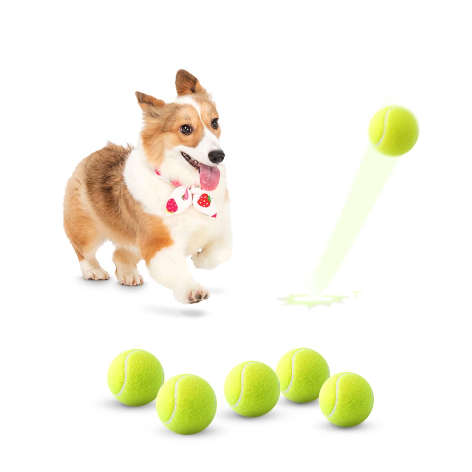 Automatic Dog Ball Launcher with 3 Adjustable Launch Distances (10-30Ft) – Interactive Fetch Toy for Small Dogs, Indoor & Outdoor, Includes 15 Mini Tennis Balls (2 inch)