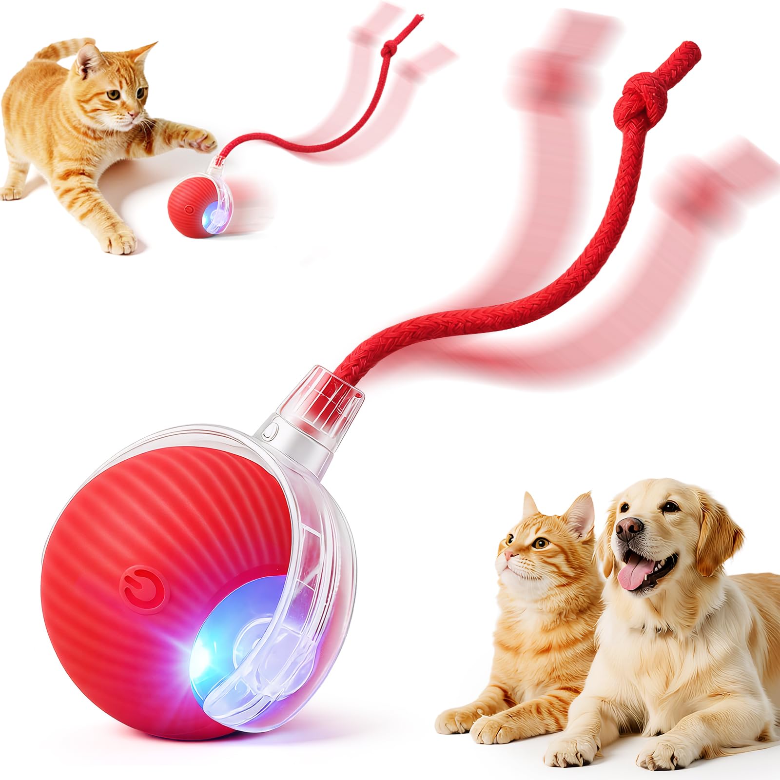 Smart Motion-Activated Rolling Ball – Rechargeable Interactive Toy for Cats & Dogs