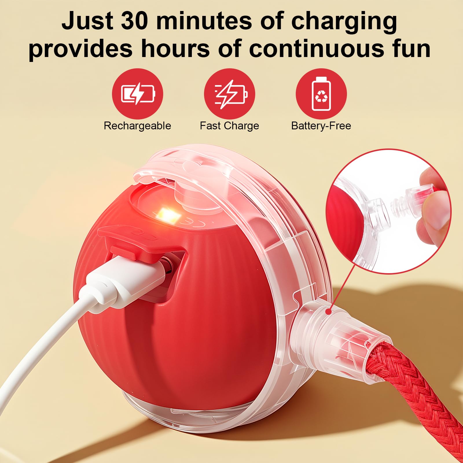 Smart Motion-Activated Rolling Ball – Rechargeable Interactive Toy for Cats & Dogs