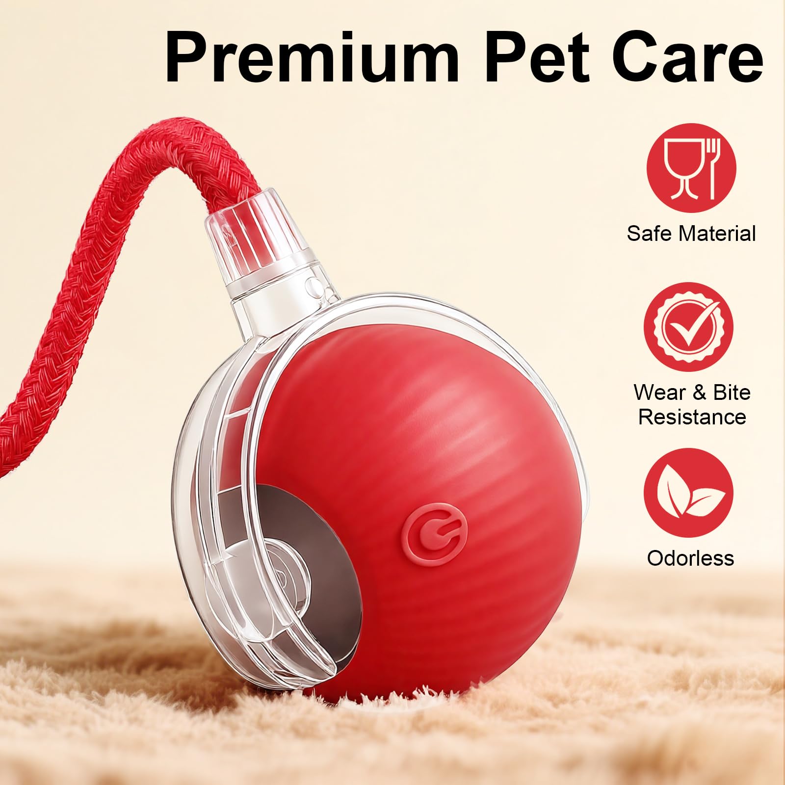 Smart Motion-Activated Rolling Ball – Rechargeable Interactive Toy for Cats & Dogs
