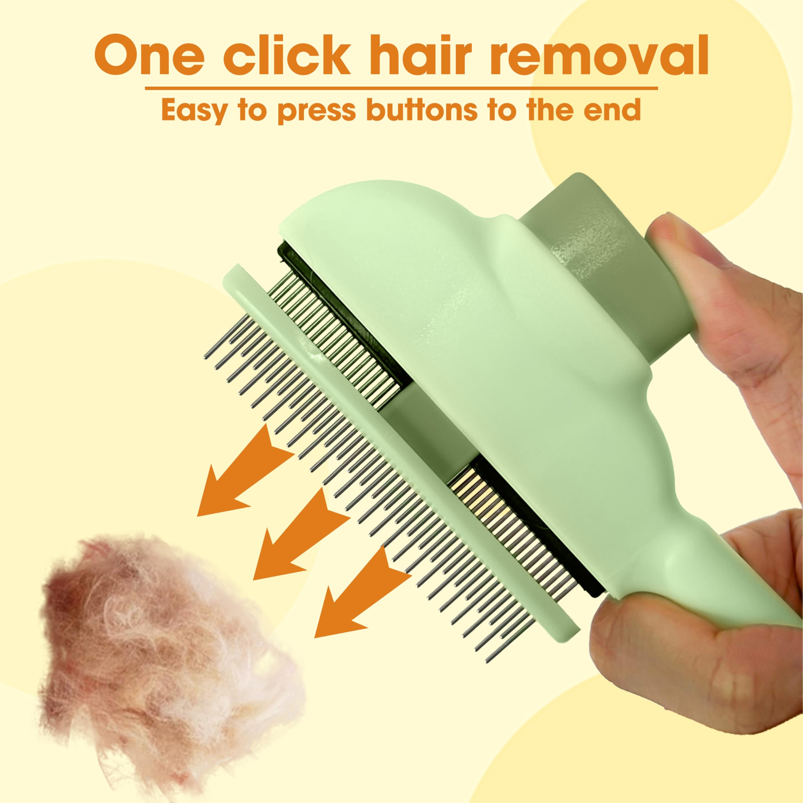 Professional Pet Grooming Brush – Stainless Steel Deshedding Tool for Cats & Dogs, All Hair Types