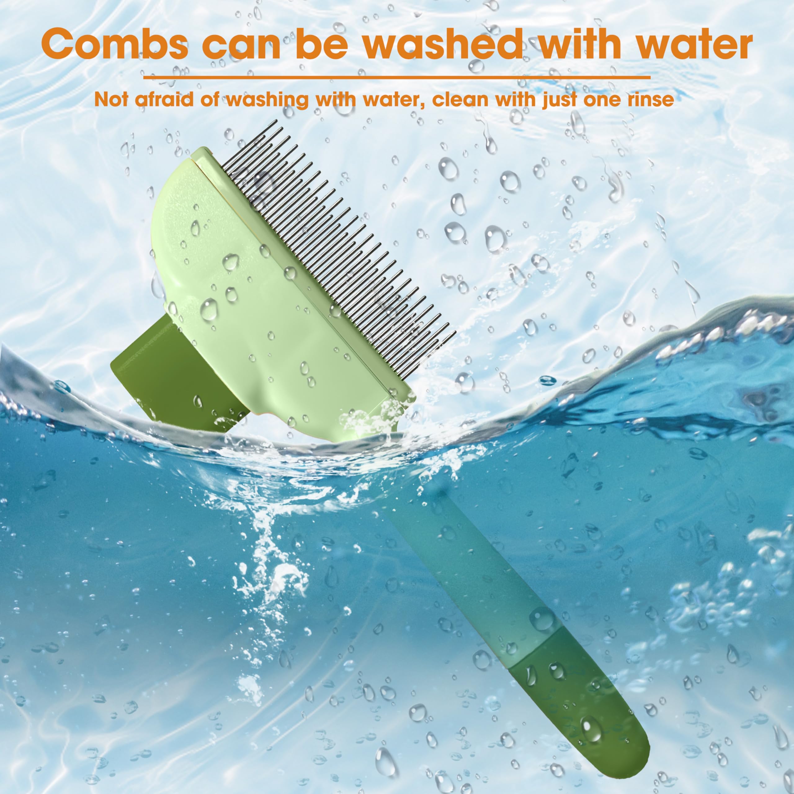 Professional Pet Grooming Brush – Stainless Steel Deshedding Tool for Cats & Dogs, All Hair Types