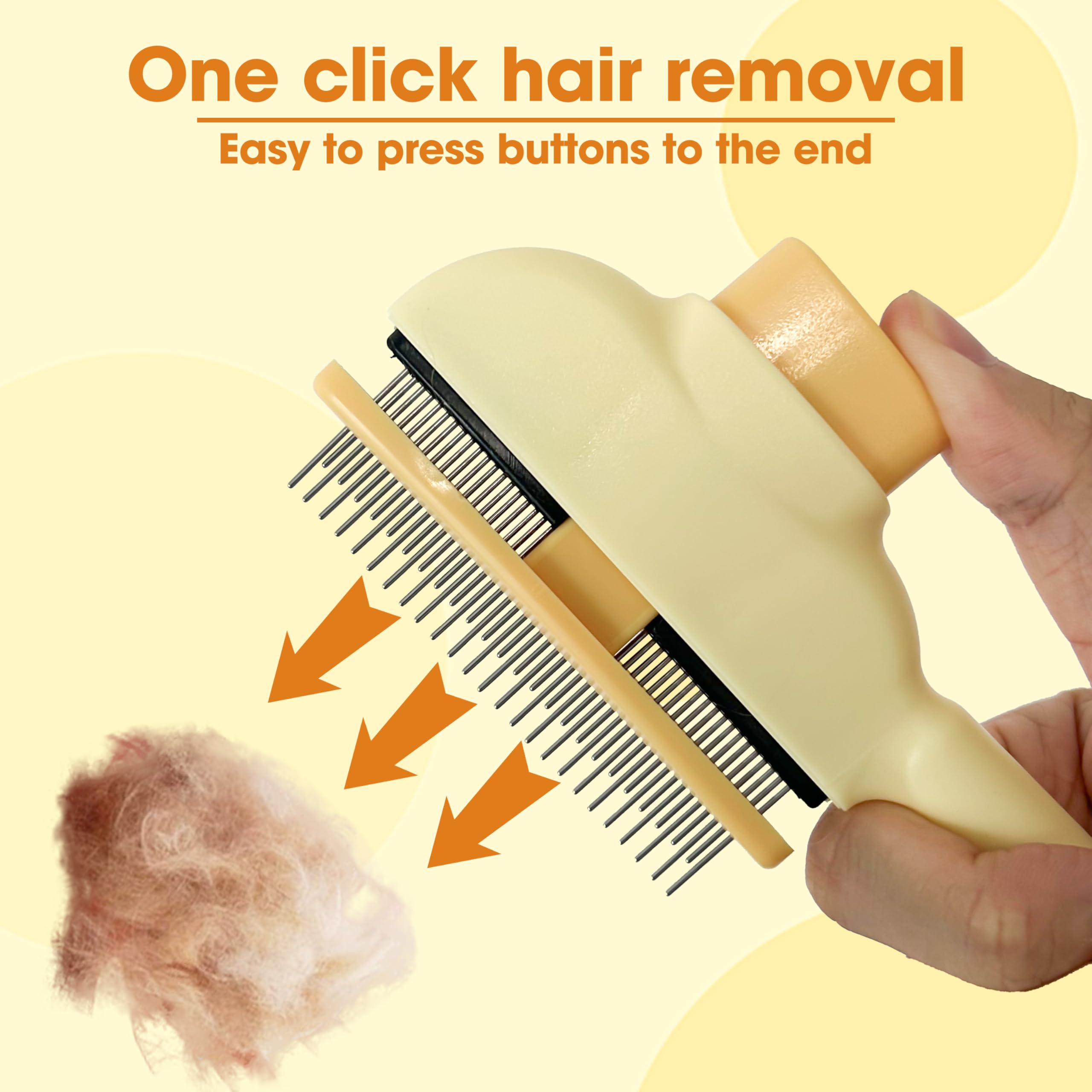 Professional Pet Grooming Brush – Stainless Steel Deshedding Tool for Cats & Dogs, All Hair Types