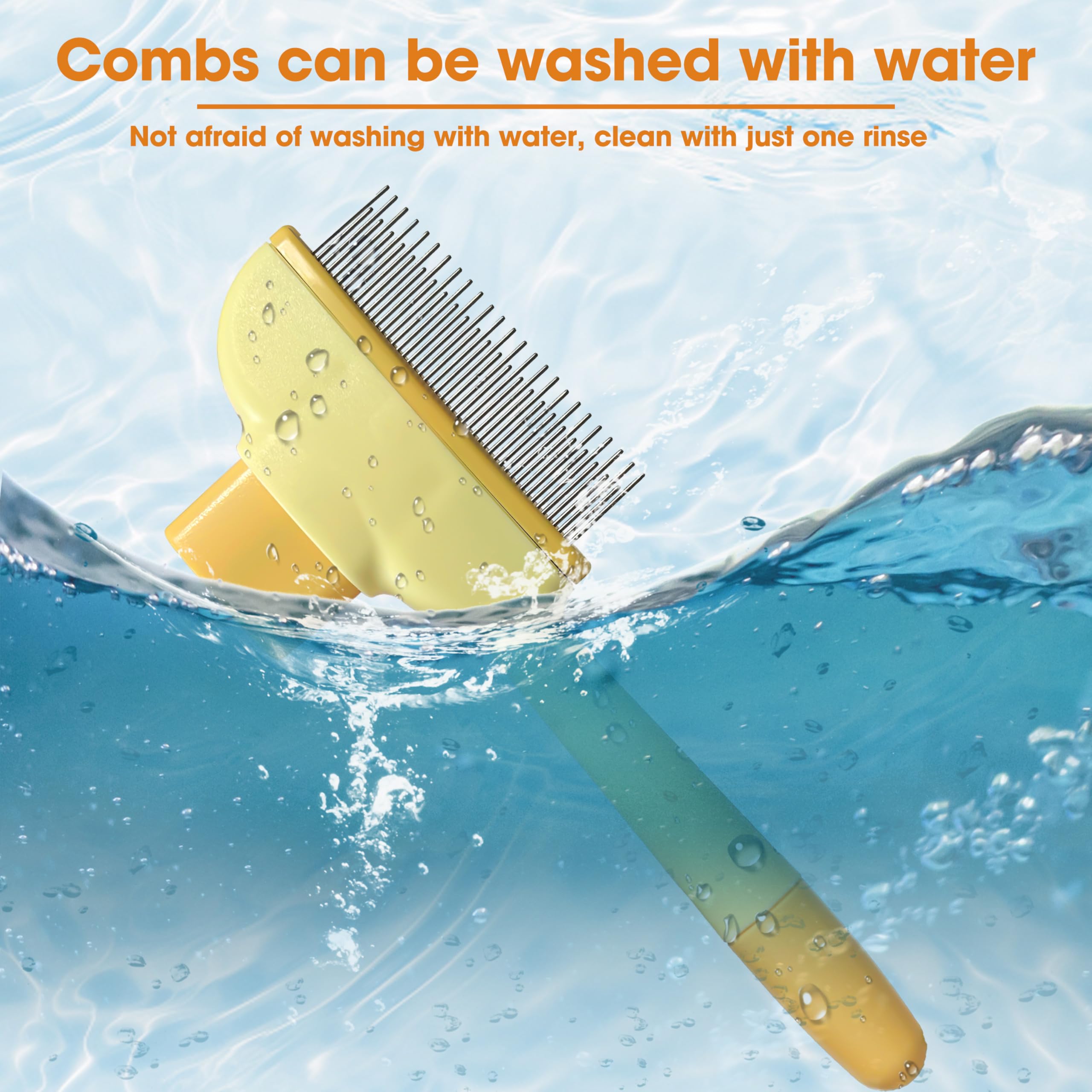 Professional Pet Grooming Brush – Stainless Steel Deshedding Tool for Cats & Dogs, All Hair Types