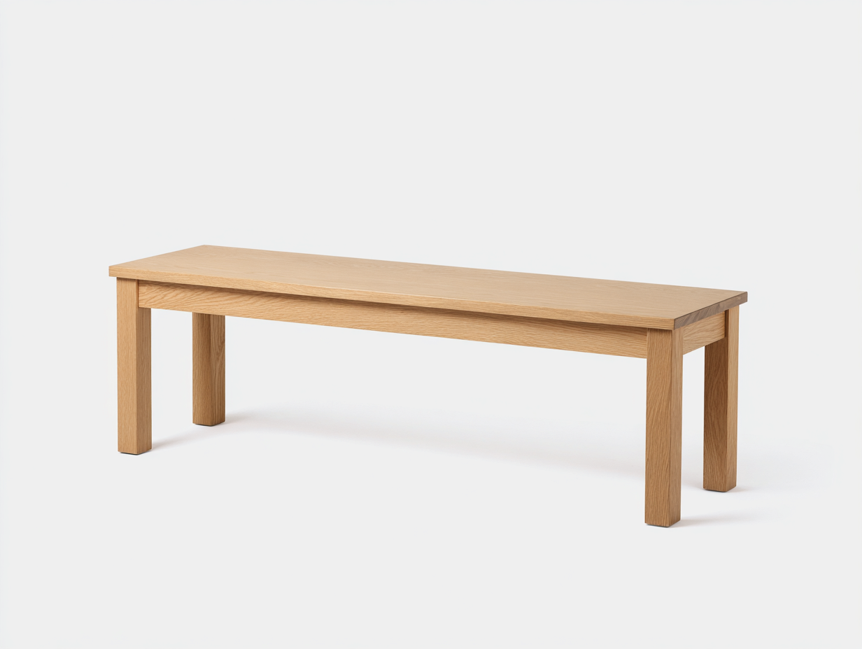 Banco de exterior - madera maciza - 180x40x45 cm - madera natural - estilo moderno con patas rectas-Cottagetnest