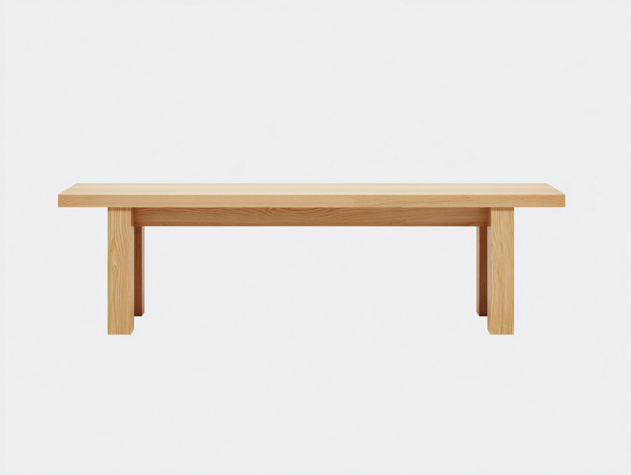 Banco de exterior - madera de roble - 175x38x45 cm - madera natural - estilo minimalista para jardín-Cottagetnest