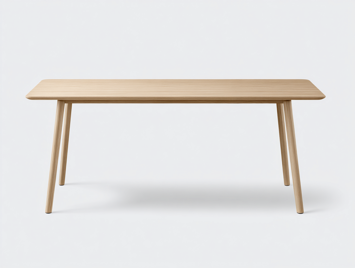 Mesa de comedor exterior de madera - 200x85x75 cm - natural - esquinas redondeadas-Cottagetnest
