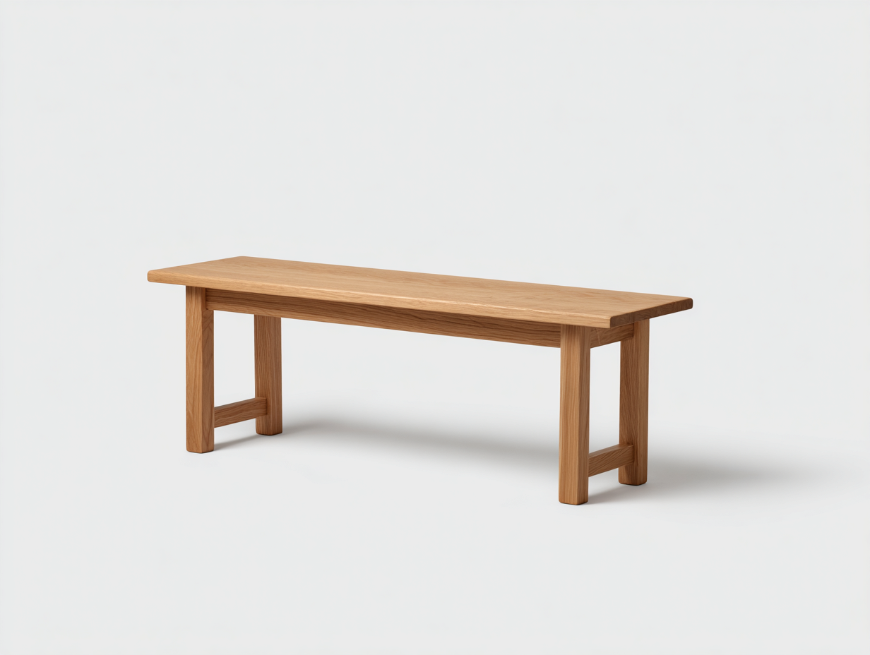 Banco de exterior - madera maciza - 180x40x46 cm - madera natural - estilo rústico moderno con travesaño-Cottagetnest