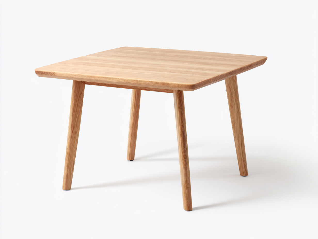 Mesa de comedor exterior de madera - 120x120x75 cm - natural - tablero cuadrado-Cottagetnest