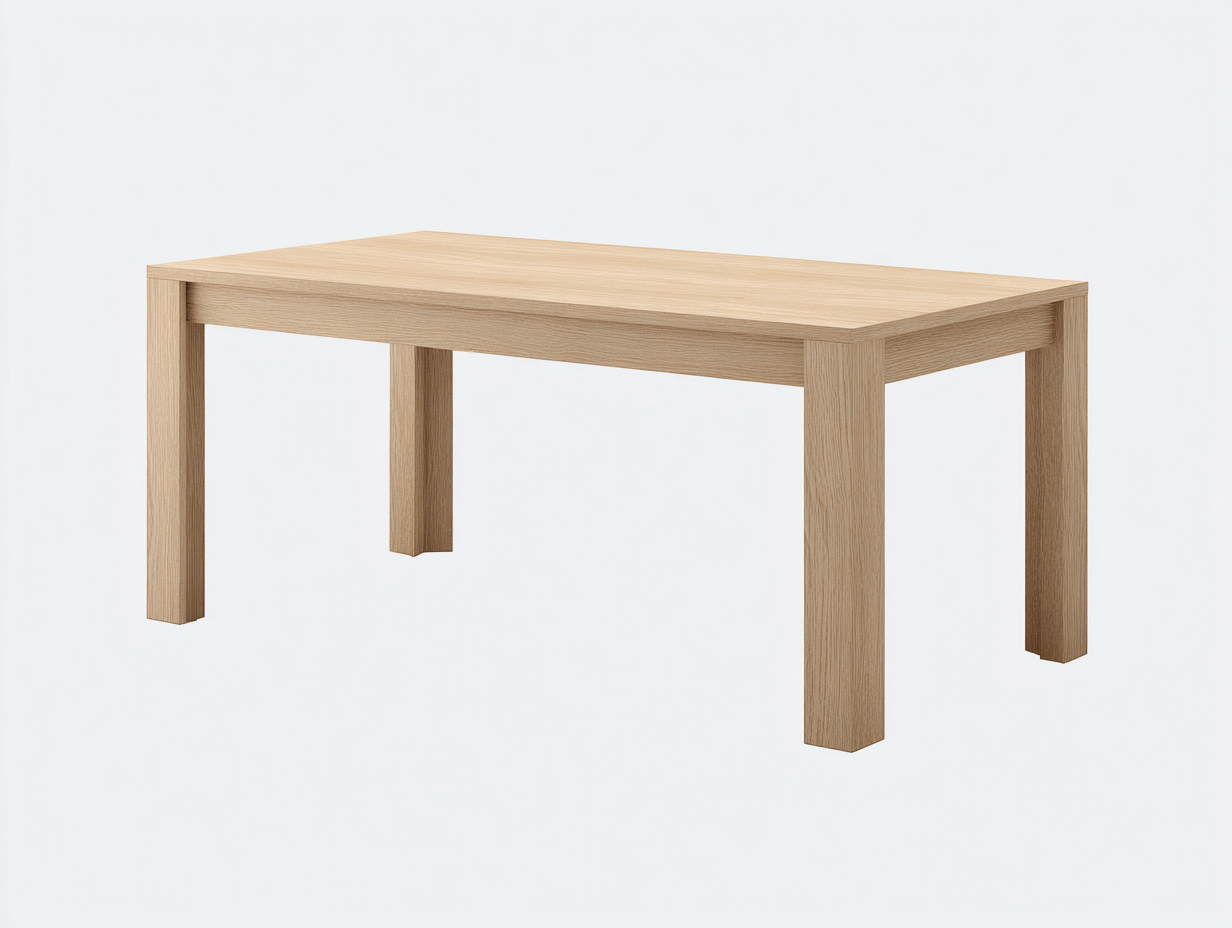 Mesa de comedor exterior de madera - 180x85x75 cm - natural - diseño clásico de cuatro patas-Cottagetnest